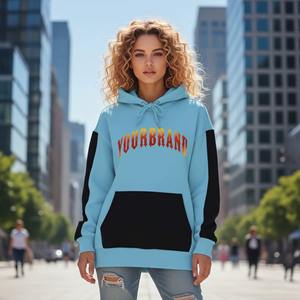 Sudadera con Capucha Ninja Personalizada con Estampado Completo, 100% Algodón, Cortavientos, para Mujer, con Cierre Completo y Cubre Rostro - Product Image 1