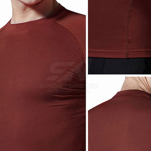 Men Rash Guard Long Sleeve Quick Dry Stretch Fabric Perfect For <b>Surfing</b> Gym And Sports Training Rash Guard - Product Image 6
