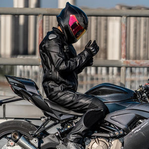 High Quality Leather Motorbike <b>Jackets</b> And Trouser Set <b>Motorcycle</b> Protective Riding Outfit Premium Leather Durable Suits - Product Image 6