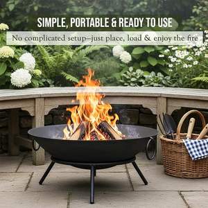 Brasero moderne haut de gamme en fer, chauffage extérieur au gaz naturel haute puissance (BTU), portable pour jardin, camping et réunions de famille - Product Image 4