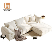 Canapé-lit inclinable en tissu mousse haute densité 45D, directement de l'usine, compressé sous vide, pour petits hôtels et villas