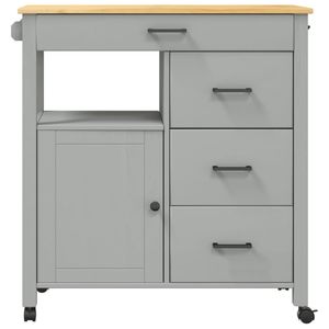 Carrello cucina in legno massello di pino MONZA 33.1 "x 15.7" x 35.4 "isole cucina e carrelli - Product Image 5