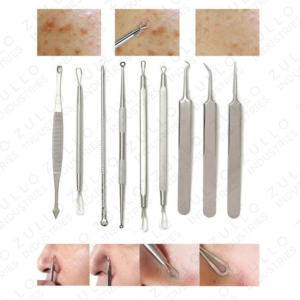 Professional 9 Pcs Stainless Steel <b>Blackhead</b> Acne Remover Tool Kit Custom Logo Facial Pore Cleaner Extraction Set - Product Image 4