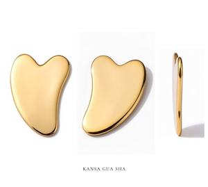 Senoras Kansa Gua Sha artisanal |   Outil de massage du visage en bronze ayurvédique |   Exportation en gros depuis l'Inde - Product Image 3