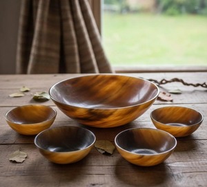 Tazón de Cuerno de Búfalo Hecho a Mano, Tazón para Servir Pulido Natural, Ecológico, Decoración para Mesa de Comedor y Cocina - Product Image 3