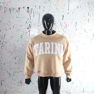 Sudadera TARINI SAND con cuello alto, 100% BLANCA, con apliques bordados, cuello ancho, CLUSH SPORTS - Product Image 5