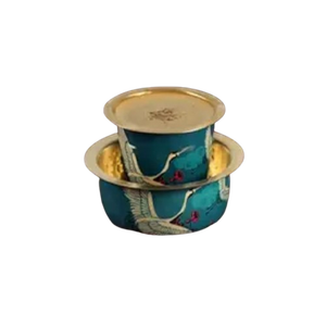 Ensemble de tasses à café en cuivre réutilisables Dabara 200 ml, design traditionnel, style sud-indien - Product Image 4