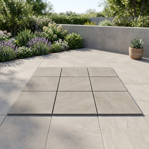 กระเบื้องปูพื้นพอร์ซเลน Hammer Stone สีเบจ หนา 20 มม. ขนาด 600x600 มม. และ 300x600 มม. สำหรับงานหนัก ทนทาน เหมาะสำหรับพื้นภายนอกอาคาร - Product Image 2