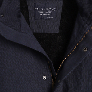 <b>Mens</b> Winter Uniform <b>Jacket</b> Single Breasted Casual Stand Collar Button Front <b>Utility</b> Coat Windproof Breathable Washed ODM Custom - Product Image 4