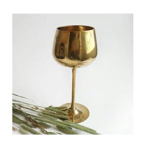 Verre à vin en acier inoxydable de qualité supérieure, surface brossée vintage, vaisselle en métal - Product Image 1