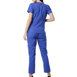 Ensembles d'uniformes médicaux unisexes en tissu respirant anti-rides pour infirmières, col en V, extensibles, vente en gros - Product Image 2