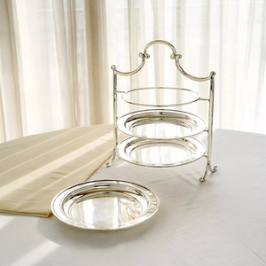 Soporte para Cupcakes, Diseño Atractivo, Vajilla y Utensilios de Cocina, Soporte para Pasteles, Forma Redonda, Color Plateado, Metal - Product Image 1