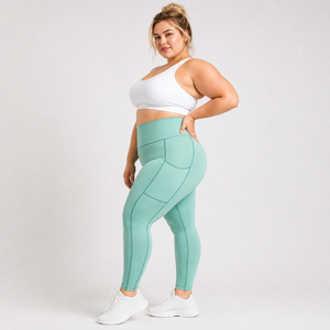 High Waist Women's Plus Size Leggings Full Length Gym <b>Tights</b> Workout Wear Compression Pants Spandex/Polyester Stretch - Product Image 4