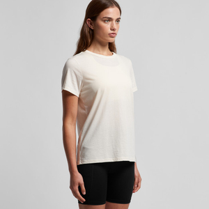 T-shirt en coton biologique à col rond, grande taille, uni, coupe oversize, grammage lourd, personnalisé, pour femme, Maple Active Blend Tee, OEM, Taille - Product Image 1