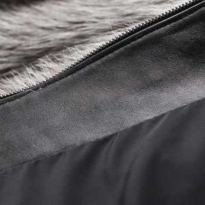 <b>Men's</b> <b>Faux</b> Fox <b>Fur</b> <b>Coat</b> Thick Regular Sleeve Turn-down Collar Solid Color Parka Outerwear - Product Image 4
