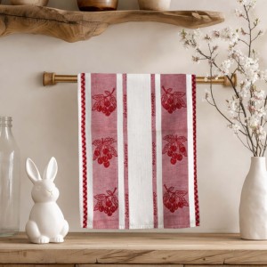Serviettes de cuisine en coton rayé 100% coton, tissées, rectangulaires, écologiques, pour usage en cuisine - Product Image 3