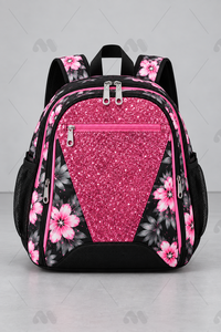 Ensemble de vêtements de sport à imprimé floral pour filles, veste de sport, soutien-gorge de sport, leggings, jupe, sac à dos, tenue de pratique de danse - Product Image 6