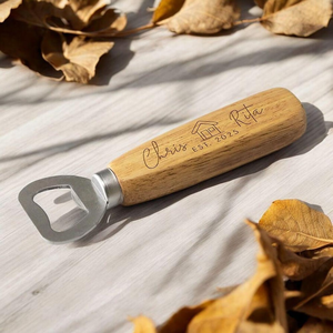 Personalised Bottle Opener Custom Engraved Wooden Handle Handmade Wood And Stainless Steel Bottle Cap Opener <b>Bar</b> <b>Tool</b> - Product Image 4