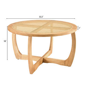Nahunta Round <b>Rattan</b> <b>Coffee</b> <b>Table</b> Durable and Stylish Furniture - Product Image 3