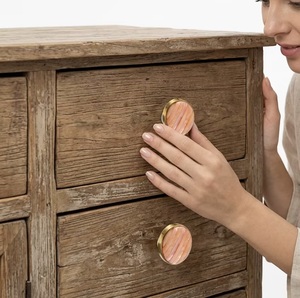 Ba Round Brass Cabinet <b>Knobs</b> with Pink Shell Inlay Modern Design Eco-Friendly <b>for</b> <b>Dresser</b> Wardrobe Drawer - Product Image 4