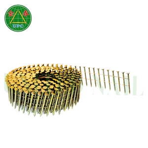 <b>Steel</b> Coil Pallet Nails 9000pcs 1-3/4 x 0.092 Screw Smooth Shank Checkered Head Factory Direct <b>Flat</b> Head Style - Product Image 1