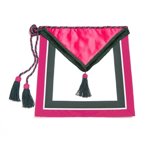 Tablier de régalia maçonnique Royal Order Scotland en toile avec broderie dorée et attaches auto-agrippantes, badges de mode personnalisés haut de gamme pour loge maçonnique - Product Image 6