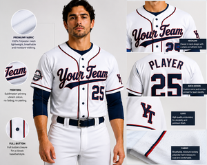 Camiseta de Béisbol Personalizada |   Uniforme de Béisbol Personalizado para Equipos |   Fabricante de Ropa Deportiva de Béisbol Sublimada - Product Image 4