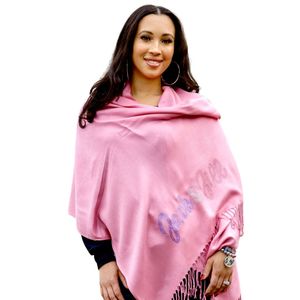 <b>Pink</b> Pashmina Shawl Soft Lightweight <b>Wrap</b> Scarf for Women Evening Party Wedding Travel Casual Wear Fashion Accessory Gift - Product Image 2