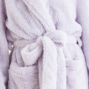 Breathable Lounge Wear <b>Women</b> <b>Fluffy</b> Colorful Bathrobes <b>Dressing</b> <b>Gown</b> 100% Terry Cotton - Product Image 6