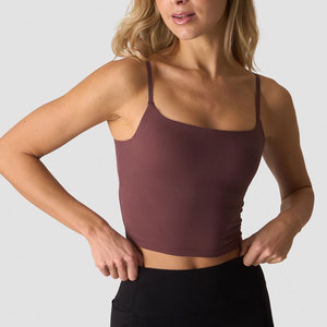 <b>Women</b> Crop Tank <b>Top</b> Slim Fit Breathable Sleeveless <b>Backless</b> Workout Reversible Racerback Body Fit Eco-Friendly Gym <b>Top</b> - Product Image 1