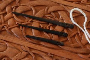Aiguille à tapisserie en corne de bœuf naturelle polie, écologique, épaisseur 1 mm, style simple, accessoire de couture et de tricot manuel, artisanat - Product Image 6