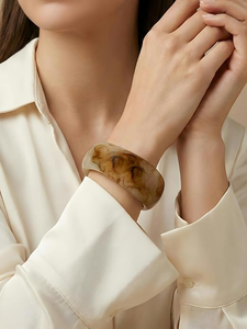 ชุดกำไลเรซิ่นสุดหรูสำหรับผู้หญิง กำไลทำมือสไตล์วินเทจ เครื่องประดับแฟชั่นสำหรับงานปาร์ตี้และใช้ในชีวิตประจำวัน - Product Image 6