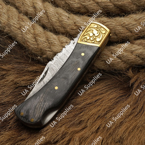 Cuchillo Plegable EDC de Acero de Damasco de Grado Industrial de Alta Calidad para Uso Diario, Caza, Pesca, Senderismo, Equipo Utilitario OEM - Product Image 4