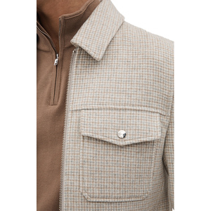Autumn Winter <b>Men's</b> Woven Wool <b>Coat</b> Lapel Collar Casual Zipper Sports Jacket Fashion Warm Outerwear - Product Image 4