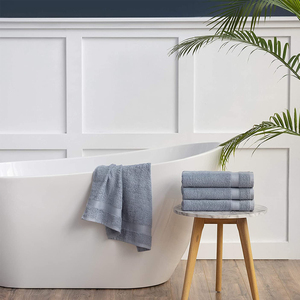 Ensemble de serviettes de bain, de visage et de toilette en coton jacquard 100% de haute qualité, confortables, séchage rapide, super absorbantes et douces - Product Image 5