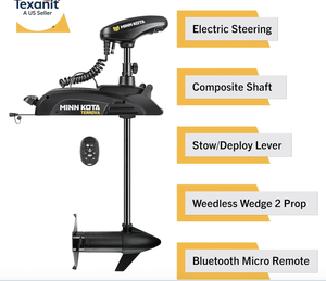 El MEJOR Motor Eléctrico de Arrastre Terrova para Montaje en Proa con GPS – 55 Lb. Empuje, 36 pulgadas. - Product Image 3