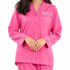 Conjunto de pijama premium para mujer, conjunto de ropa de dormir estampada, camisa de pijama con cuello y diseño de manga larga, traje de dormir para uso diario - Product Image 6