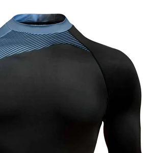 Camiseta Deportiva Resistente para Hombre, Servicio OEM, Ropa Deportiva Elástica de Poliéster/Nailon de Secado Rápido, Manga Larga, PUFFIN SPORTS - Product Image 5