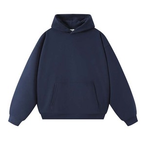 Sudadera con Capucha Unisex, Color Sólido, Tejida, Informal, Corte Regular, para Otoño, Disponible en Varios Colores, Nueva Llegada - Product Image 3