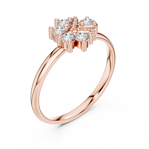แหวนเพชรทรงกลมเรียบหรูมินิมอลสำหรับผู้หญิง ทองคำแท้ 14k เหมาะสำหรับเป็นของขวัญ งานหมั้น วันครบรอบแต่งงาน - Product Image 3