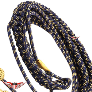 Aiguillette Personalizada Dorada y Negra, Cordón de Hombro Aiguillette Trenzado con Punta Metálica Dorada - Product Image 4