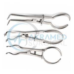 3 Piece Endodontic Rubber Dam Forceps <b>Pliers</b> <b>Set</b> Stainless Steel Dental Instruments CE Certified Reusable Manual - Product Image 4