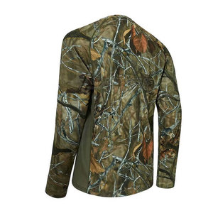 T-shirts de chasse respirants camouflage pour hommes, chemises de pêche à séchage rapide pour l'été, manches longues camouflage 100% polyester - Product Image 4