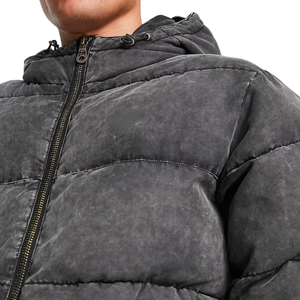 Chaleco Térmico Acolchado Vintage para Hombre, Lavado, Suave, Desteñido, Estilo Urbano Informal, Aislante para Invierno, Secado Rápido, con Logotipo Frontal - Product Image 3