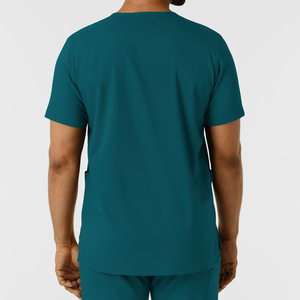 Ensemble d'uniformes médicaux pour hôpital, vêtements de travail pour infirmières et personnel de santé, t-shirt à manches courtes et col en V et pantalon - Product Image 2