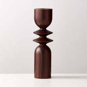 Porte-bougie en bois naturel de haute qualité, taille personnalisée, fait main pour la décoration de la maison et Noël - Product Image 1