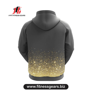 Sudadera con Capucha para Hombre, Estampado Degradado Dorado, Corte Regular, Informal, para Otoño, 100% Poliéster Tejido Transpirable - Product Image 2