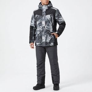 Premium Printed Hooded Heated Ski Snowboard Jacket <b>Waterproof</b> Windproof Insulated Breathable Zipper Eco-Friendly <b>Winter</b> <b>Coat</b> - Product Image 5