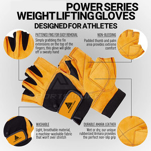 Guantes de Gimnasio Cómodos con Correa para la Muñeca y Ajuste Flexible, con Acolchado para Control de Impactos y Agarre Fácil - Product Image 2