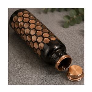 <b>Copper</b> <b>Water</b> <b>Bottle</b> 2 Liter With Lid Minimalist Design Portable Travel Use - Product Image 4
